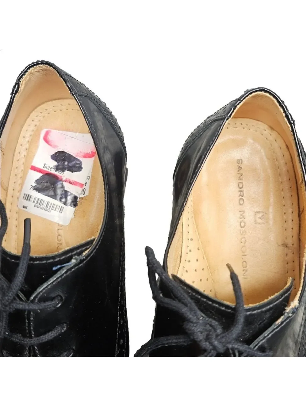 Sandro Moscoloni Black Leather Oxford Dress Shoes – Men’s Size 10 – New / Never